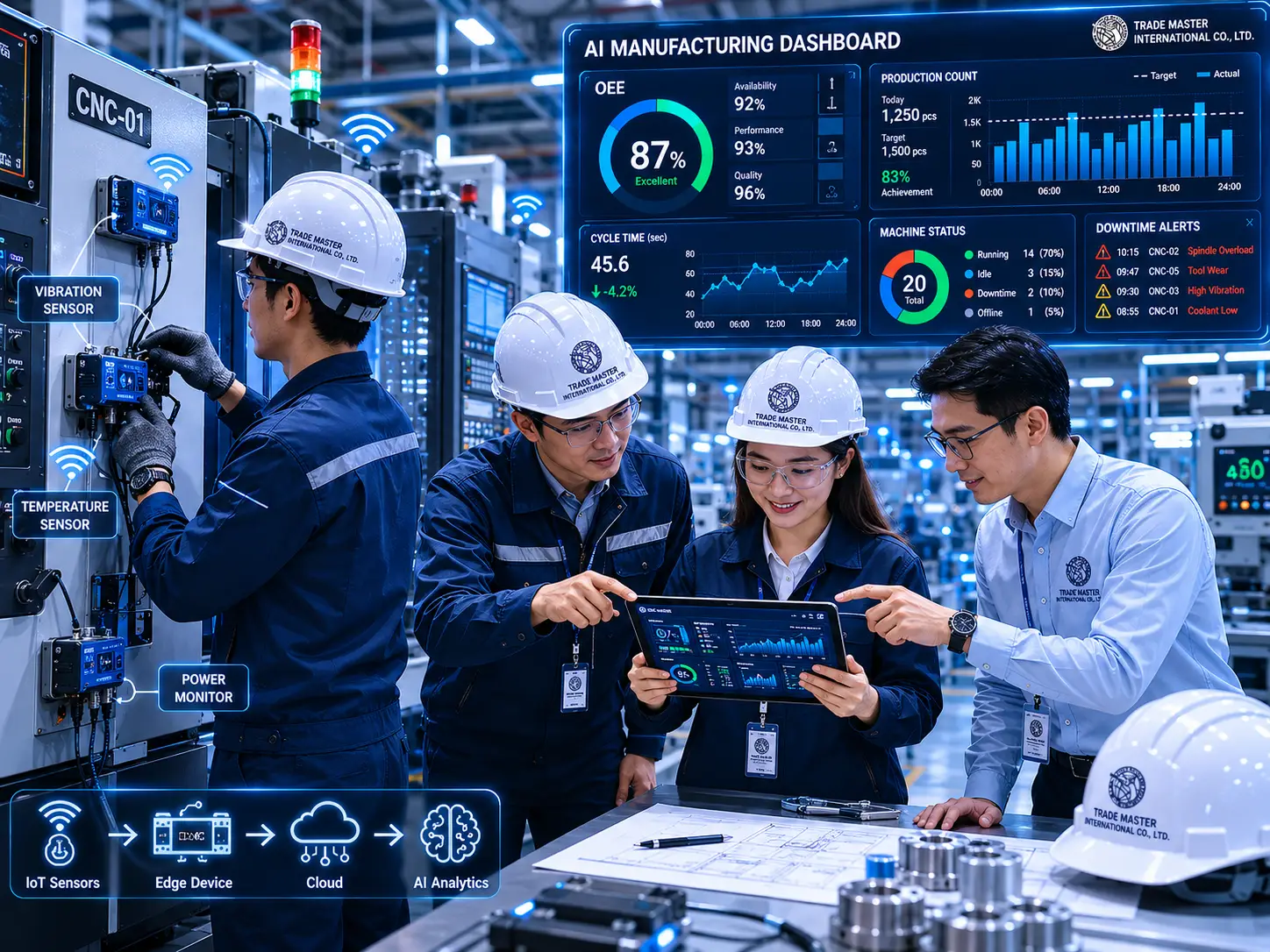 ทีม TMIC ติดตั้งระบบ AI Smart Factory และ Industrial IoT ให้กับโรงงานอุตสาหกรรม